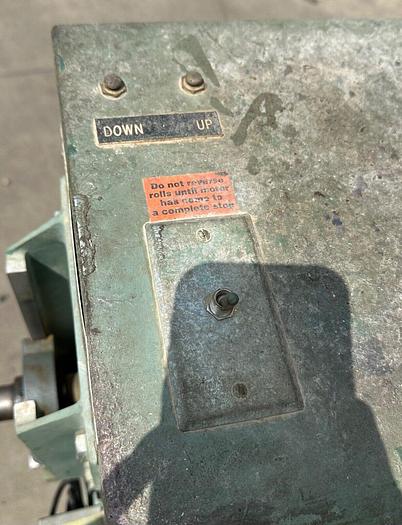 Used Evans 62" Pinch Roller # 0206  ~ 110V ~ 1ph ~ 80psi  (5540)