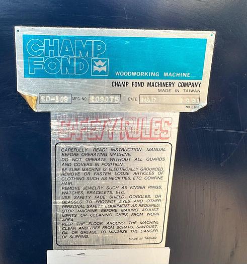 Used Champ Fond # 109075 Narrow Belt Sander 1ph 220V (6322)