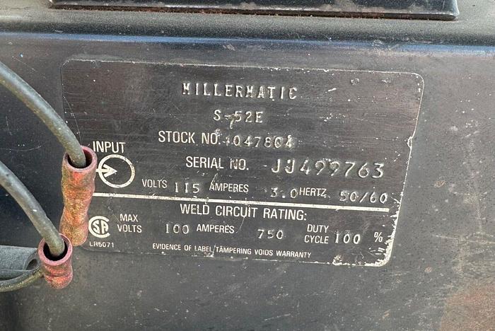 Used Millar CP-250TS Mig Welder 3ph w/ Millermatic S-52E Feeder (5361)
