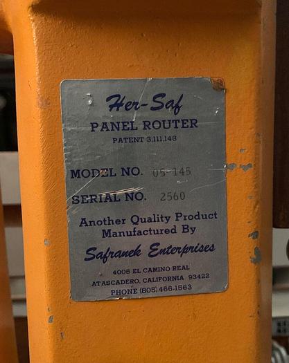 Used Her Saf # 145 Panel Router (101945)