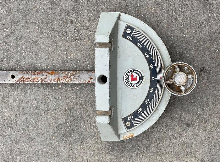 Used Delta / Rockwell Miter Gauge & Bar  18" x 3/4" Bar 3/8" Thick (5685)