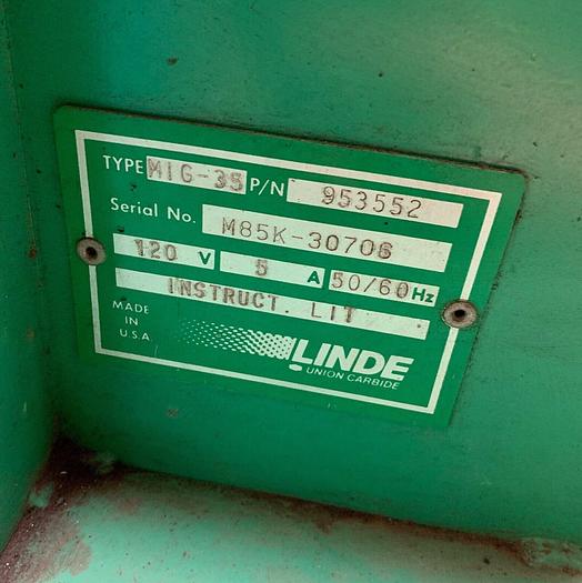 Used Lincoln Idealarc Digital Mig Welder CV-300 w/ Linde feeder # MIG-35 (101560)