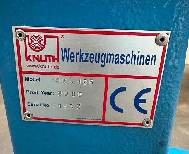 Used Knuth Manual Rotary AK125 Bead Roller Beading Machine (6223) NOS