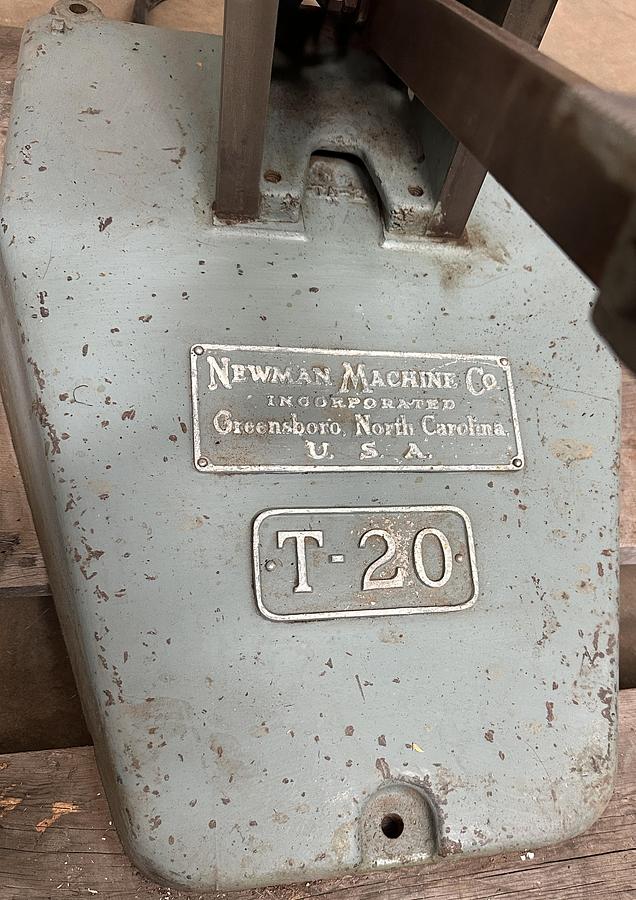 Used Newman T-20 Mortiser 1/2hp ~ 3ph ~ 208-2200/440  