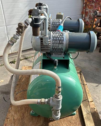 Used Hoffman Manufacturing Inc Twin 1.5hp Vacuum Pump w/60 Gallon Tank (6358)