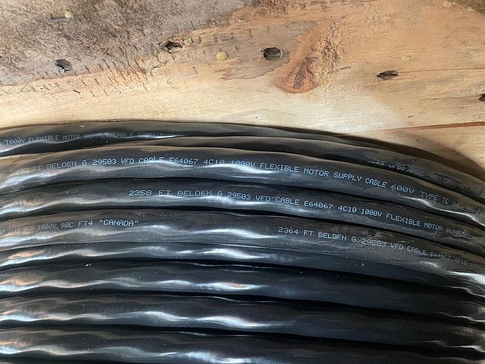 Used Belden # 29503 Wire 10AWG 3C XLPE Foil Braided Shielded Cable Aprox 608' (5687)