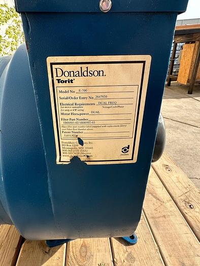 Used Donaldson E-700 Centrifugal Mist Collector 3hp 3ph 700CFM (5380)