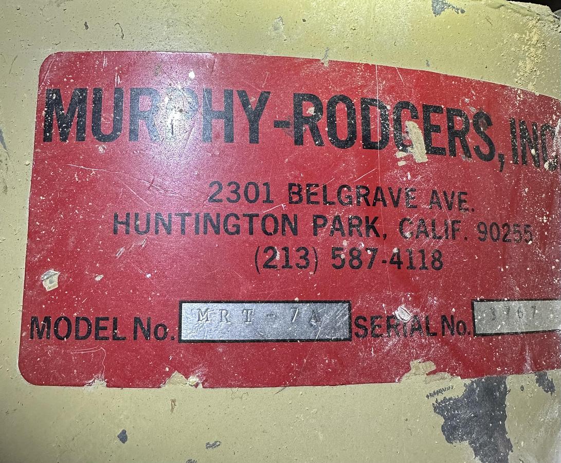 Used Murphy Rogers # MRT-7A Dust Collection System 3hp - 3ph - Dual Voltage 