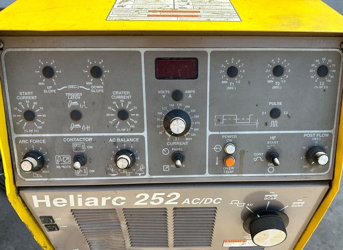 Used ESAB 36200 Heliarc 252 Tig Welder w/ Spool Gun Feeder 230/460V ~ 1ph (5313)