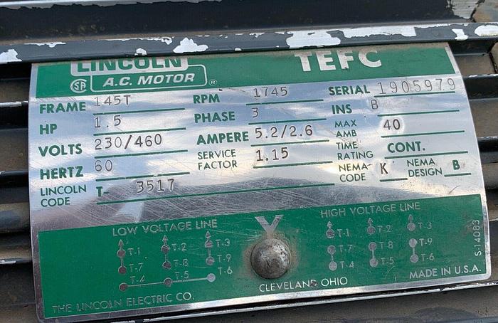 Used Bignell Double Ended Chucker 1 1/2hp 3ph (101448)