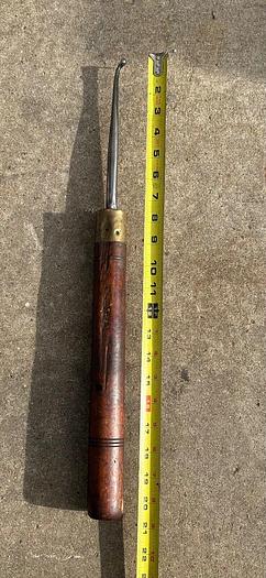 Used Metal Ball Tipped Hook Spinning Tool ~ 21" Length 5/16 Ball Tip ~ (5804)
