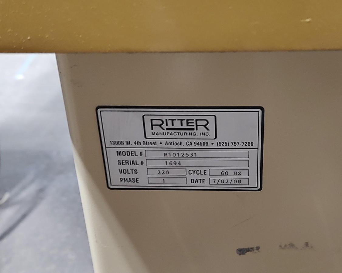 Used Ritter # R1012531 Shaper w/ 1 1/4" Spindle, 3hp , 1ph