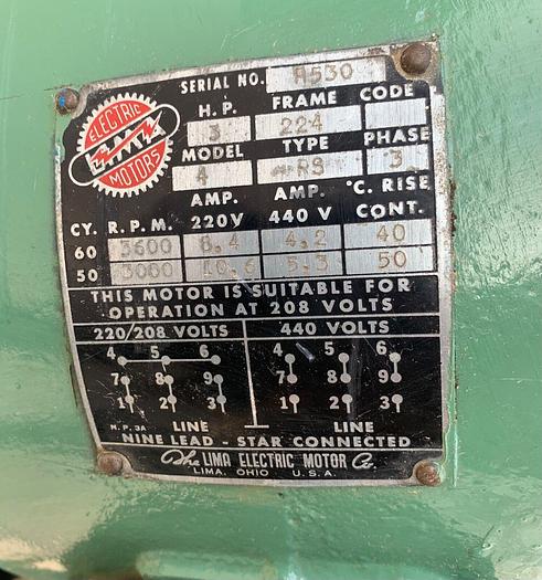 Used Moak Shaper w/ 3/4" Spindle Wired 240V ~ 3ph ~ High Speed Precision Oil Bearings