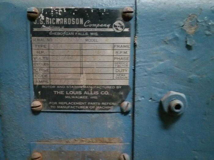 Used Richardson Little Brother chop and bore radial head boring cutoff saw