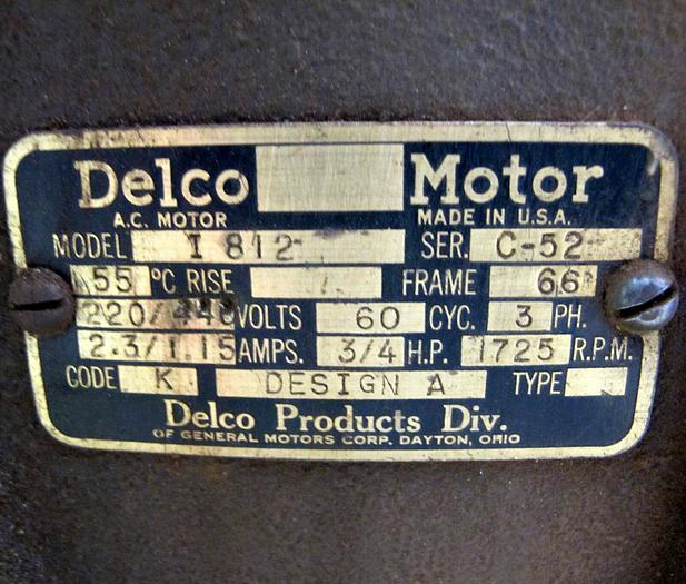 Used Bush Built 2" Wide Yoke Sander 220/440V 3 Phase 3/4 HP 1725 RPM