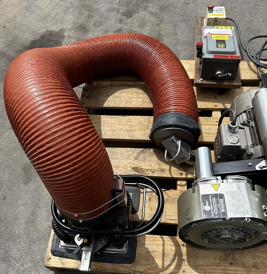 Used Tawi Lyftman Vacuum Lift System Pump SA350/2 ~ Foot VM180~ Filter unit ~ 40' in Rails +