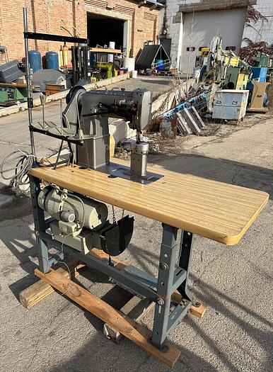 Used Consew 389RB-1 Industrial High Post 2 Needle Walking Foot Sewing Machine (5772)