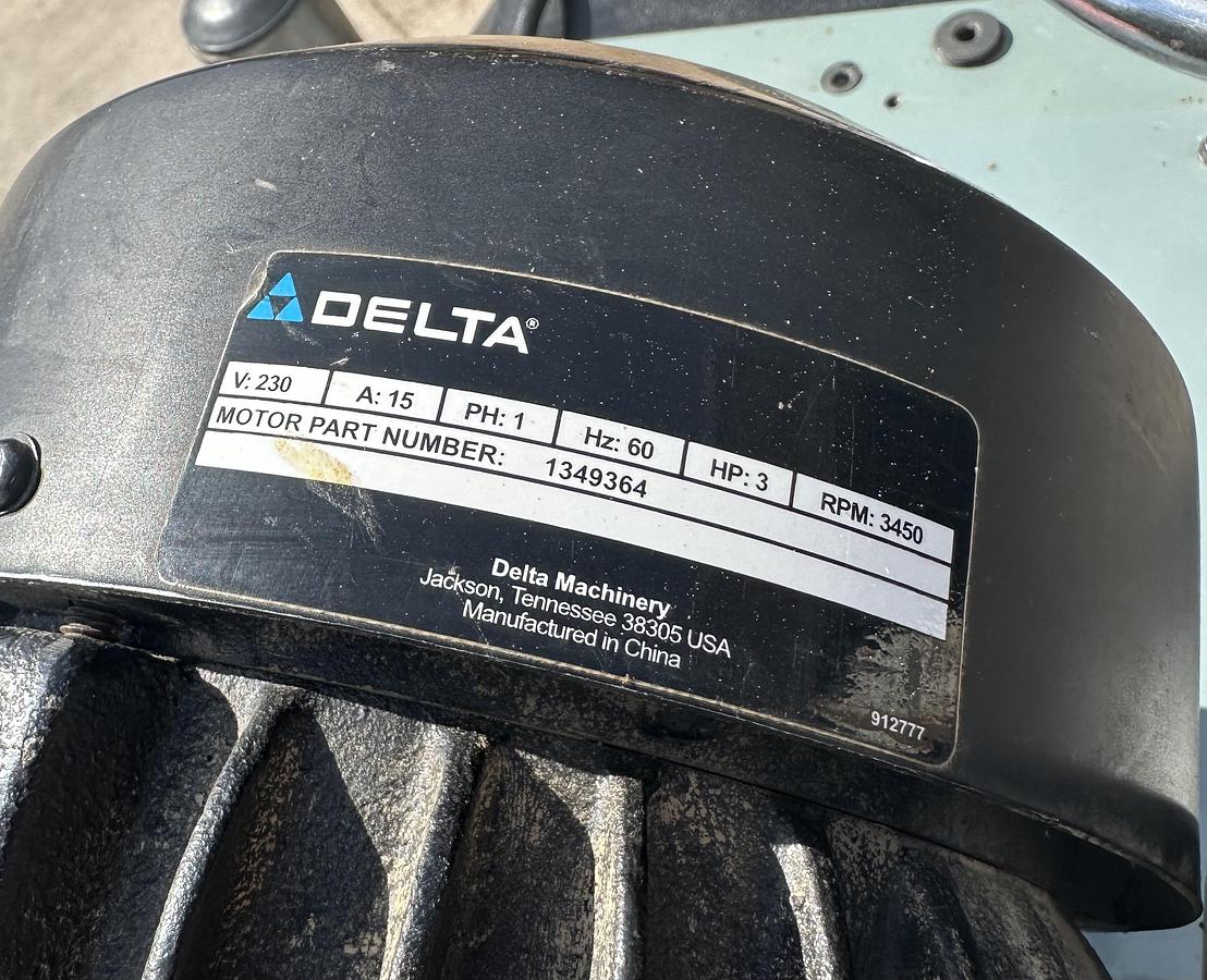 Used Delta DC-380 # 50-644 Planer 15" ~ 3hp ~ 230V ~ 1ph