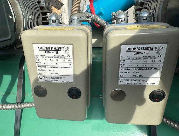 Used Hoffman Manufacturing Inc Twin 1.5hp Vacuum Pump w/60 Gallon Tank (6358)