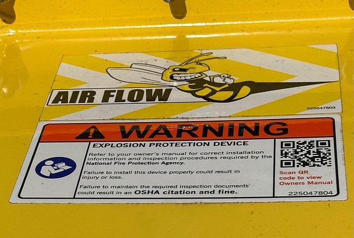 Used Stinger Explosion Isolation Valve ST-22 ~ 10910 CFM ~ 53.37" Long (6351)