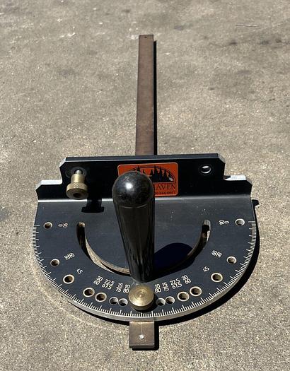 Used Woodhaven 7-1/2" Miter Gauge w/ 17-3/4" x 3/4" x 3/8" Bar (6133)