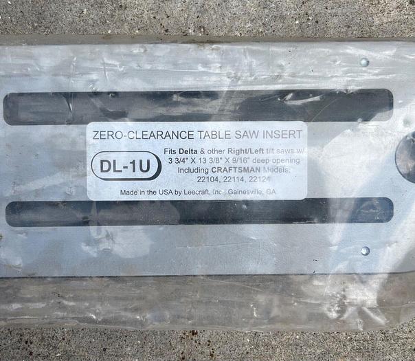 NEW Delta DL-1U Table Saw Throat Plate Insert (5631)