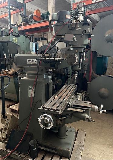 Used Ex-Cell-O Knee Mill 220V ~ 3ph ~ 2hp w/R8 Collets Vice & Power Tightening (5828)
