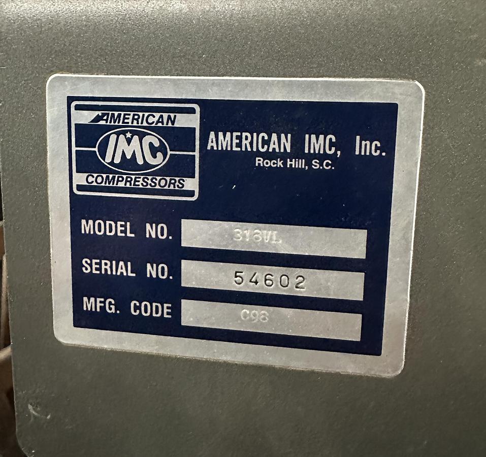 Used BelAire #318VL Vertical 7 1/2hp 80 Gallon Air Compressor 3ph