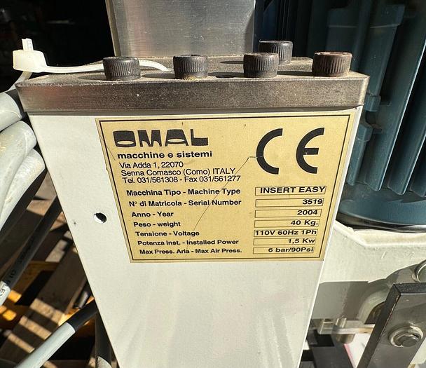 Used Omal Easy Insert (2004 yr) Hinge Boring / Insertion Machine 1ph 110V (5774)