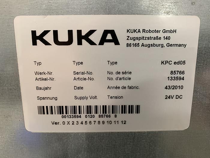 Used 2010 KUKA KR 100-2 PA 4 AXIS PALETTIZING ROBOT W/KRC 2 ed05 CONTROLLER
