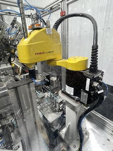 Used N95 FACE MASK NOSE CLIP FANUC ROBOTIC ASSEMBLE AND ATTACHING CELL BY ACE NEW 2020