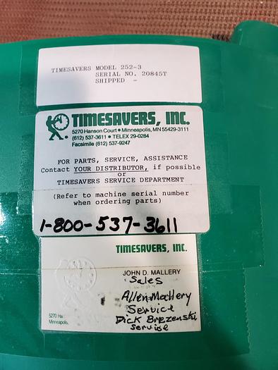 Used Timesaver 252-3 Wide Belt Sander