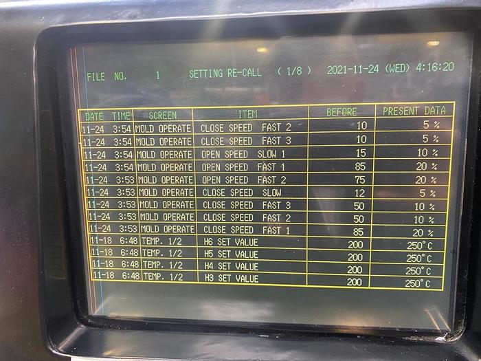Used 1997 Meiki M-50C- DM Injection Moulding Machine