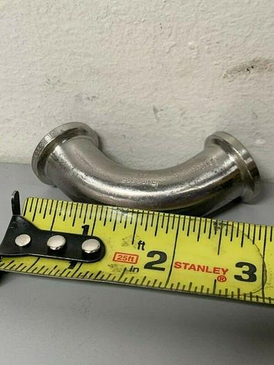 Used Stainless Steel 90 Degree Angles w/ 1" Sanitary Fittings