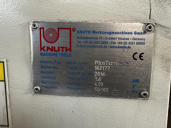 As new 2016 KNUTH PICOTURN CNC