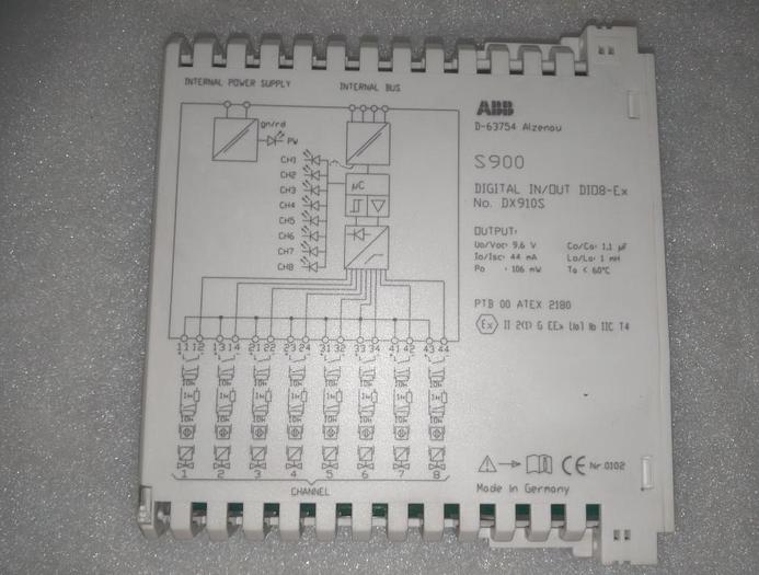 Ingresso o uscita digitale DX910S, DIO8-Ex, ABB, nuovo