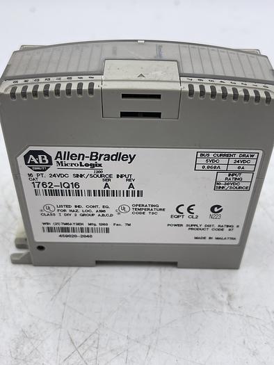 Used Allen-Bradley 1762-IQ16 Ser A Rev A