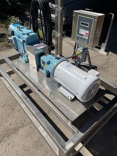 Used 3" WAUKESHA CHERRY BURRELL SANITARY POSITIVE DISPLACEMENT PUMP - MODEL 130 U2