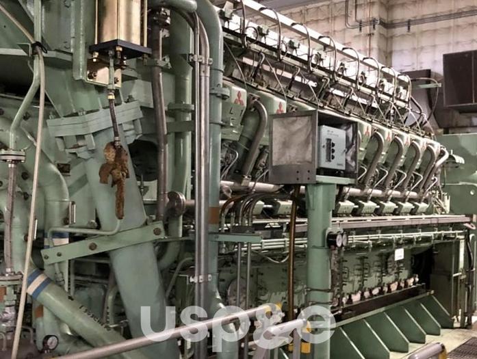 Used 5.5 MW 2004 Used Mitsubishi  18 KU30GA Natural Gas Generator Sets