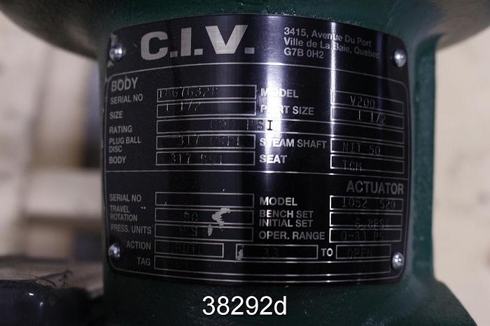 Used Fisher V200 1.5" Vee Ball Valve #38292