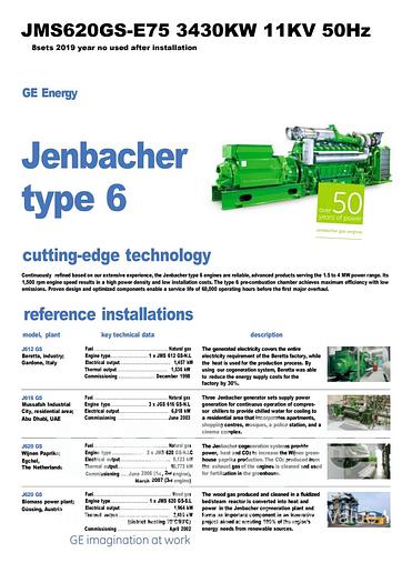 Used 3.4 MW 2019 Used Jenbacher  JMS620GS Natural Gas Generator Sets