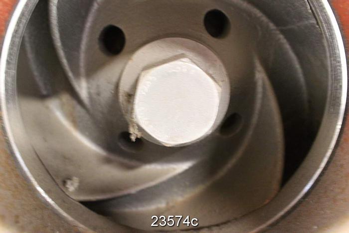 Used Goulds 3180 Pump, 3180S, 4X6X16, 4-Vane Impeller, 13" Impeller Diameter, Ductile Iron Casing, Stainless Steel Impeller, Ductile Iron Stuffing Box, Stainless Steel Suction Side Plate, Packing #23574