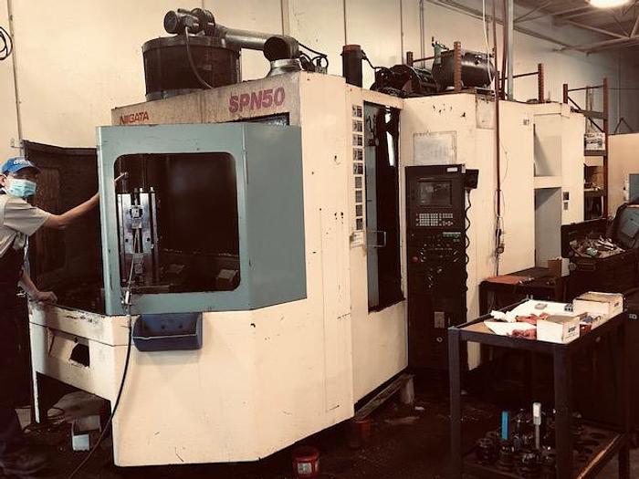 Used 1999 Niigata SPN-50 Horizontal Machining Center - Fanuc Control
