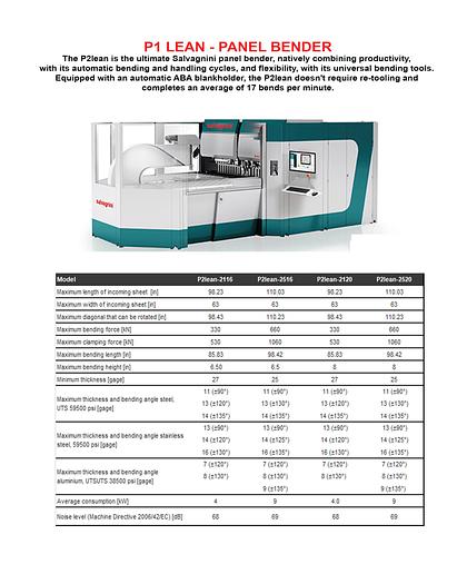 Salvagnini P2 Lean-2120