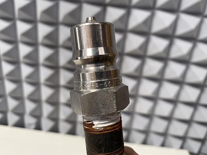 Used Stainless Steel 178" Flexible Braided Hose w/ SSH4 Quick Release & 1/2" Sanitary