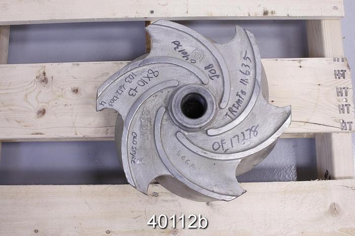 Used Goulds 3196 Pump Impeller, 8x10x13 #40112