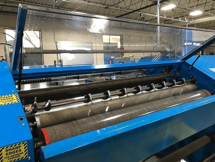 Used 76" WIDE CAMERON DUPLEX CANTILEVERED SLITTER REWINDER