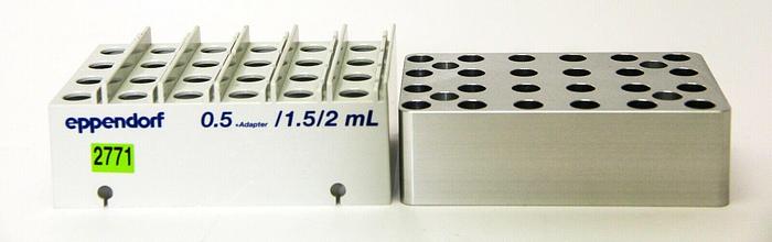 Used Eppendorf Thermorack For 24 SafeLock Heat Block 0.5 +Adapter 1.5/2.0 mL (2771)