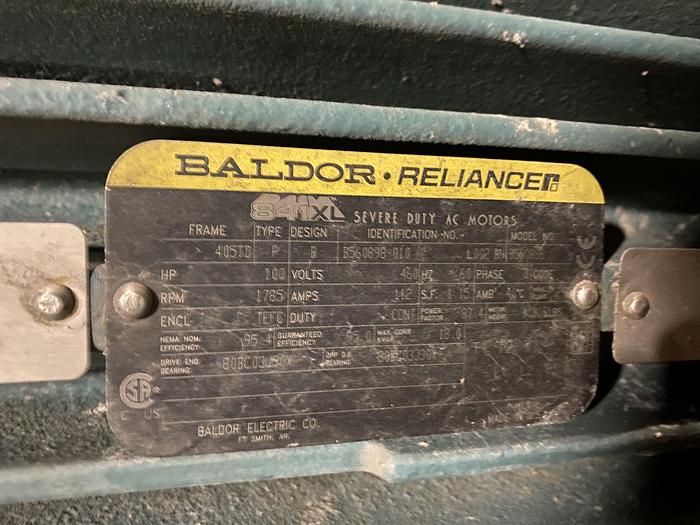 Used SET OF THREE 100 HP MOTORS