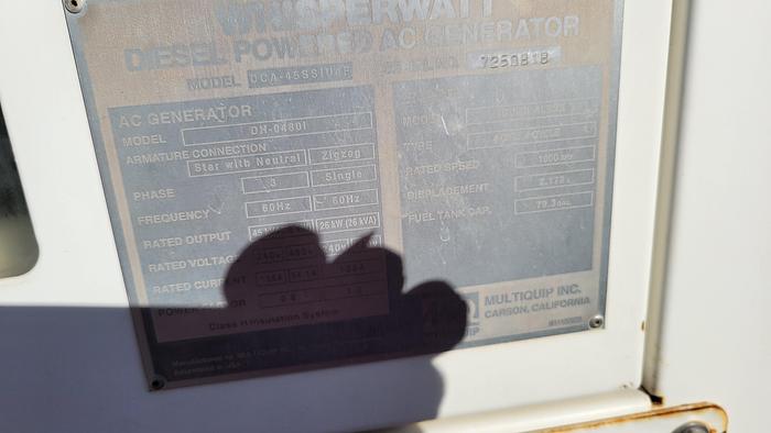 Used 2017 Mutiquip DCA45 Tier4 Final